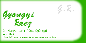 gyongyi racz business card