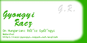 gyongyi racz business card